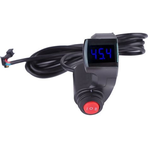 Daumenvoltmeter mit digitaler LCD-Batteriespannungsanzeige und 3-Gang-Schalter für Fahrräder