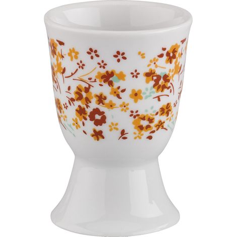 Huevera Cilio Amici, porcelana, diámetro 5 x 7 cm, flores amarillas (1/2)