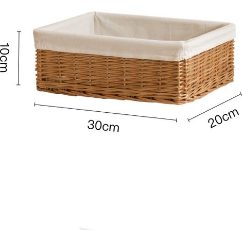 Corbeille à pain  Boîte et bac pour cuisine panier en rotin tressé 30x20x10cm (1/3)