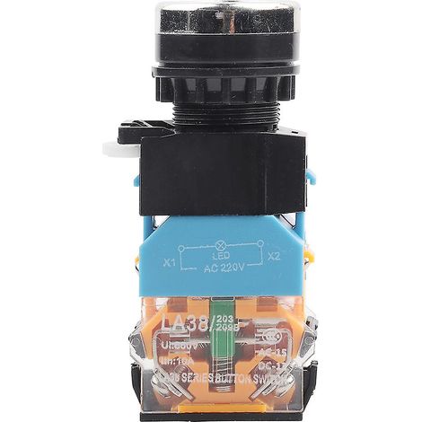 Interrupteur à bouton-poussoir momentané vert à tête plate de 22 mm avec voyant LED (1/5)