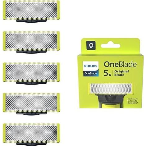 Lames de rechange en acier inoxydable pour rasoirs électriques OneBlade (compatible modèle QP250/50)