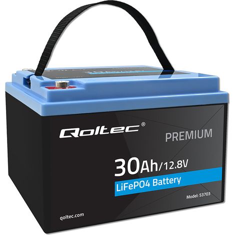 Qoltec LiFePO4 Lithium-Eisenphosphat-Akku 12,8 V 30 Ah 384 Wh BMS (1/5)