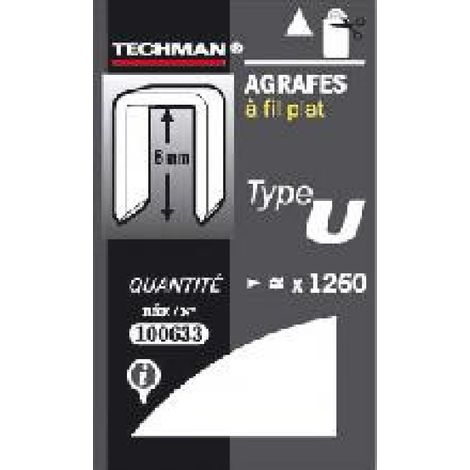 10 mm Klammern - U-Typ TECHMAN