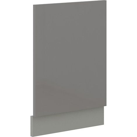 Frontblende Geschirrspüler integriert 45 cm Grau Hochglanz Küche Grey Bianca (1/2)