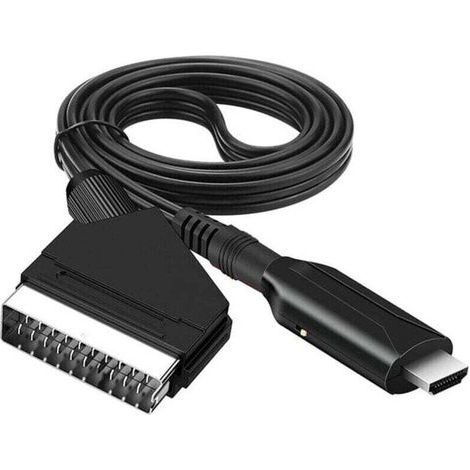 Câble péritel vers HDMI-Adaptateur péritel vers HDMI-Convertisseur audio vidéo péritel tout en un vers HDMI 1080p/720p
