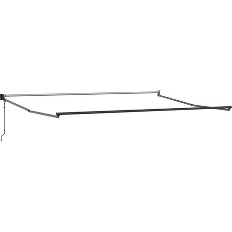 Elektrisches Markisenrahmen Anthrazit 4 x 2 m Aluminium