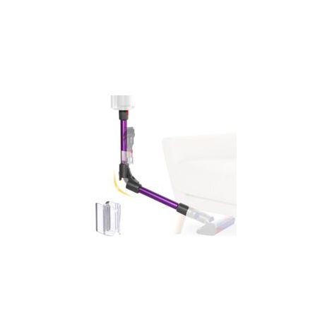Tube télescopique pliable compatible avec Dyson V7 V8 V10 V11 V15 aspirateur sans fil, tube en aluminium à dégagement rapide amélioré pour le nettoyage sous le lit Table de canapé (Violet) (1/5)