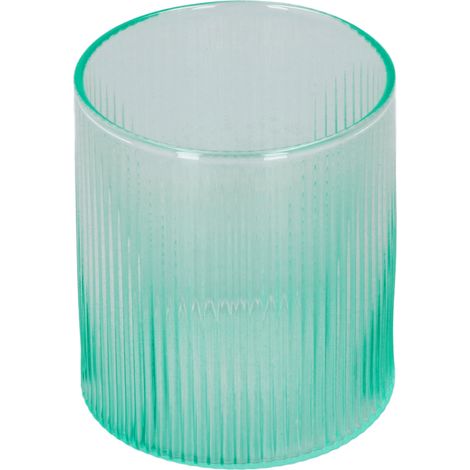 Borosilikatglas-Becher mit vertikalem Farbverlauf für Wasser, Milch, Latte, Cappuccino, Tee und Grün (1/5)