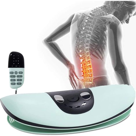 Appareil de traction lombaire électrique, extenseur de dos gonflé, soulagement des douleurs dorsales et sciatiques, soutien de la colonne vertébrale lombaire par massage pour la taille soulager la fat (1/5)