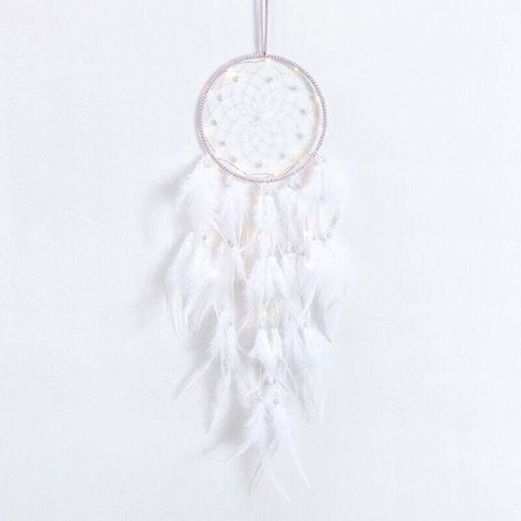 Attrape-rêves blanc, arbre de vie, décoration murale, cristal de roche aux vertus curatives naturelles, attrape-rêves artisanal pour la décoration de chambre, cadeau fait main - RAPANDA (1/4)
