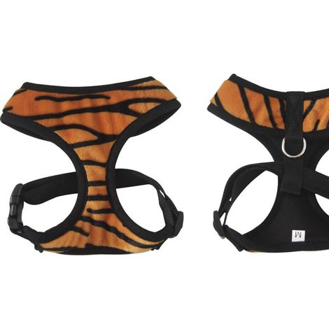 Filiyano-Accessoires pour animaux de compagnie Harnais de poitrine ultra doux à motif zèbre jaune Vente directe Harnais respirant pour chien (1/2)