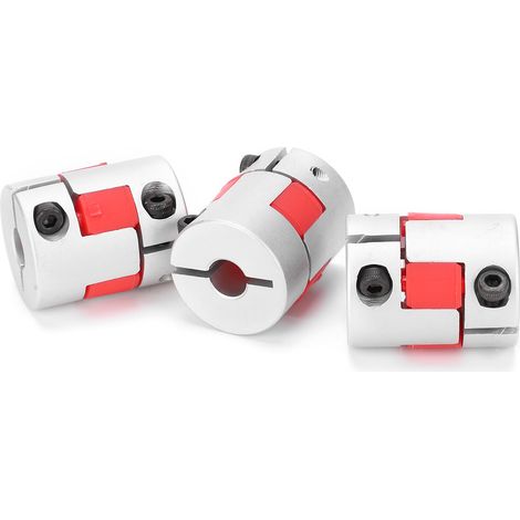 3-teiliges Set flexibler Kupplungen aus Aluminiumlegierung mit Kugelgewindetrieb, Motorzubehör GMC‑25x30, Außendurchmesser 25, Länge 30, Innenbohrung 8-10 (1/5)