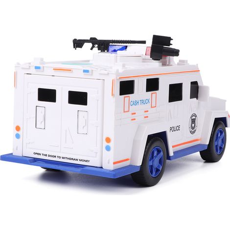 Coffre-fort Cash Truck, boîte à monnaie électronique automatique par empreinte digitale et mot de passe, blanc (1/5)