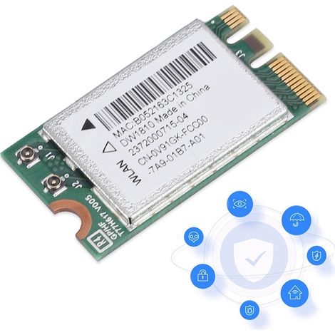 Carte Wi-Fi 6E M.2 pour PC portable, ultra-rapide, compatible ASUS, Acer, Dell, double bande 2.4G/5G, NGFF