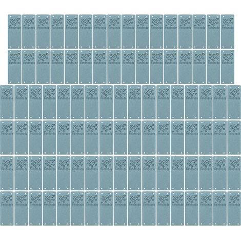 100 Stück handgefertigte, weiche, farbenfrohe Vogelanhänger aus PU-Leder mit 4 Löchern, nützliche DIY-Accessoires für Geldbörsen und Hüte (Blau) (1/5)