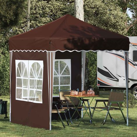 Pop-up Partyzelt Braun 195 x 195 x 245 cm Oxford-Stoff