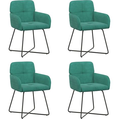 Sedie da pranzo 4 pz Velluto Turchese 59 x 56,5 x 86 cm vidaXL (1/5)