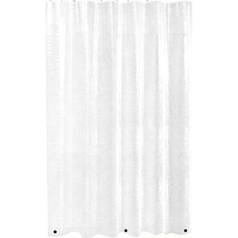 Rideau de salle de bain semi-transparent et imperméable en EVA, 180 x 200 cm, contrepoids magnétique en bas, motif cube d'eau 3D, convient aux baignoires.