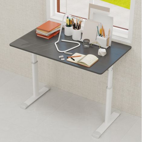Scrivania regolabile manuale legno metallo OKMYHOME