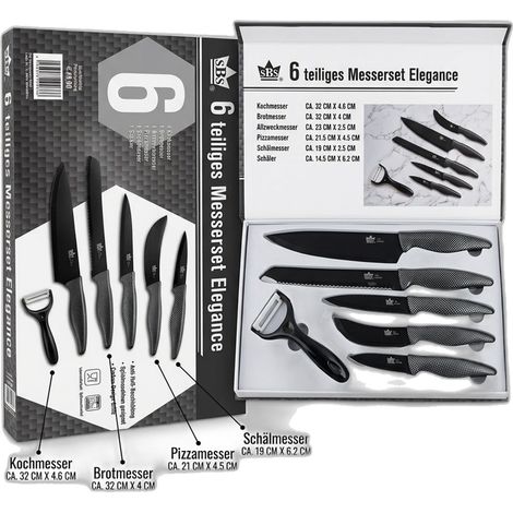 SBS 6-teiliges Messerset Elegance Carbon-Design (1/3)