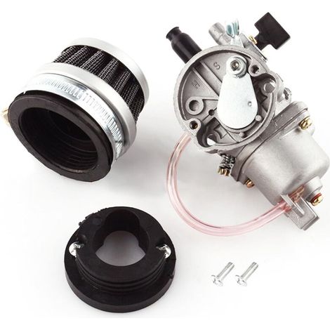 Carburateur avec filtre à air, kit cylindre-piston moteur, carburateur avec joint de bougie d'allumage pour moto tout-terrain 47cc 49cc, moteur boxer, moto, kart, scooter ATV (1/4)