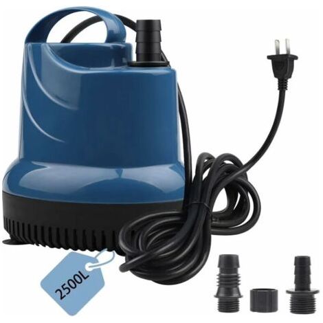 Mini pompe submersible 2500 L/T 40 W 230 V Pompe pour fond de jardin large Hauteur de refoulement 2,3 m Câble 2,5 m Pour jardin, aquarium, bassin, fontaine (bt) (1/5)
