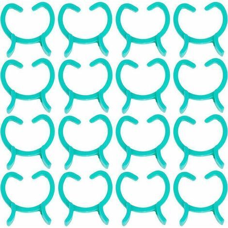 Clip per piante da giardino, clip riutilizzabili in plastica verde, clip per ortaggi, clip da giardino, supporti per piante per fissare, sostenere e stringere le piante, 100 pezzi (1/4)