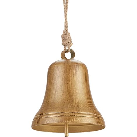 Cloche De Noël - Cloche En Métal Ferreux - Style Rustique - Avec Corde Pour Suspension - Hauteur 10 Cm - 1 Pièce (1/4)