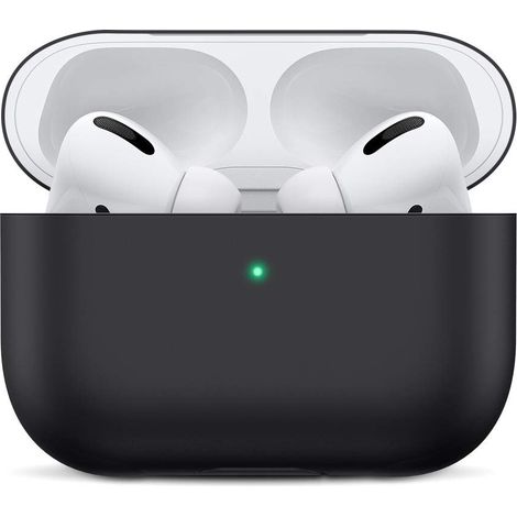 Étui silicone noir ultra-fin pour boîtier AirPods Pro, anti-rayures et résistant aux chocs (1/4)
