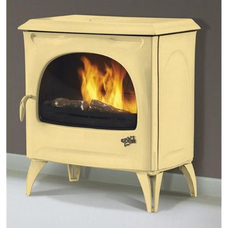stufa a legna in ghisa 10,5kw beige - 388113SAHARA - Godin