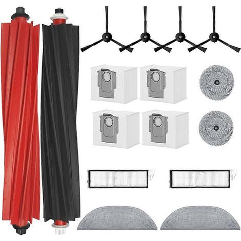 Filtre pour aspirateur brosse pour aspirateur Filtre de brosse pour aspirateur filtre de S8 MaxV Ultra Robot Aspirateur Main Side Brosse HEPA Filtres Serpillière Cloth Dust Bags Accessoires (1/5)