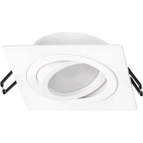 Spot de plafond encastrable CERI 1 SQ IP20 carré blanc EDO777139 Edo Solutions