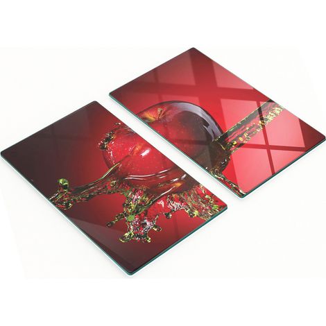 Tablas de cortar decorativas de vidrio templado Red Apple 2x30x52 cm