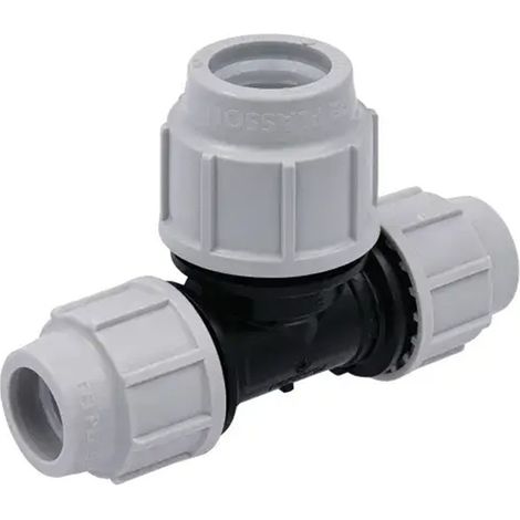Té élargi 90° à compression Série 7 PE Ø25-32-25 - Plasson (1/2)