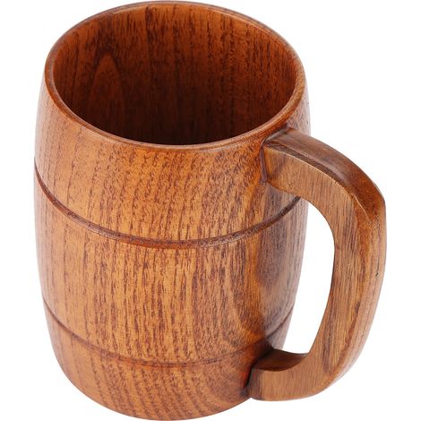 Tasse à bière artisanale en bois naturel - Idée cadeau élégante pour amateur de bière (1/5)