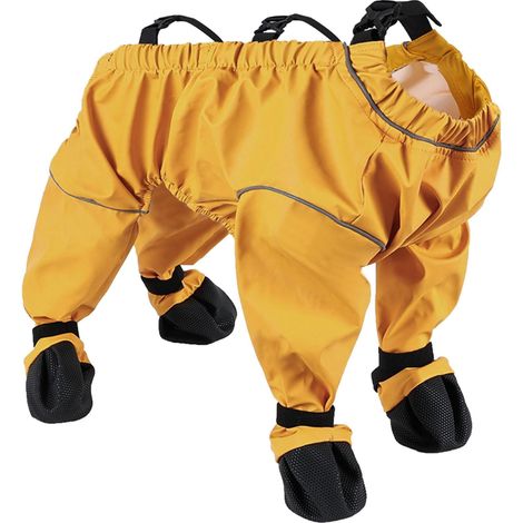Combinaison de neige pour chien, bottes intégrées imperméables et antidérapantes, bretelles réglables (résistantes à la saleté)