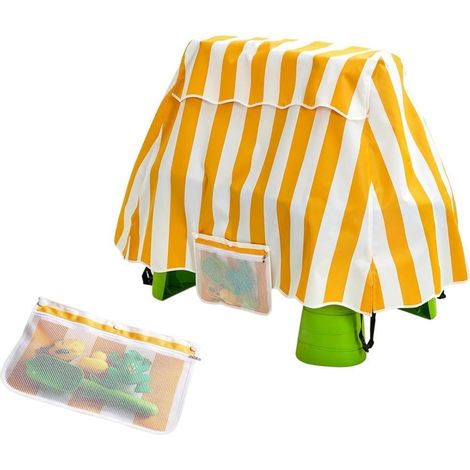 pour couverture Bac à pour sable et Eau pour Jardin Extérieur(Yellow) Tissu Oxford 420D pour robuste, revêtement PU, résiste aux déchirures, protège du pour soleil et vent (1/5)