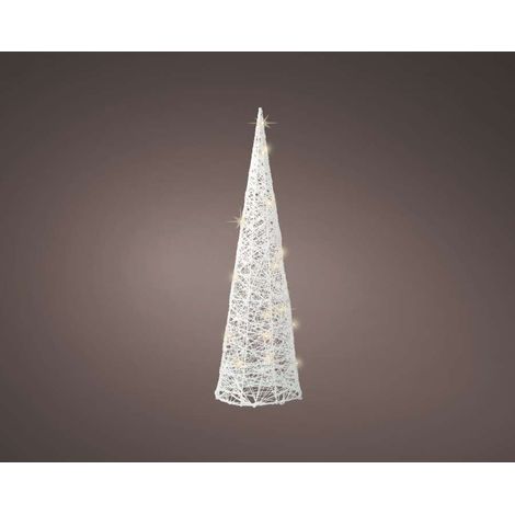 Albero di natale a cono con 30 led bianche h 60cm (1/3)