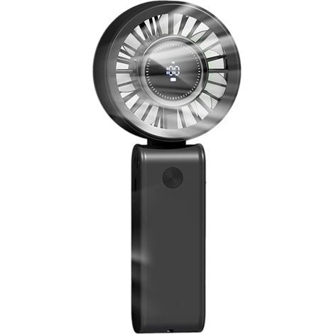 Ventilateur de voyage portable, 5 vitesses, pliable à 180°, petit ventilateur personnel à piles, indispensable pour l'été à la plage (1/5)