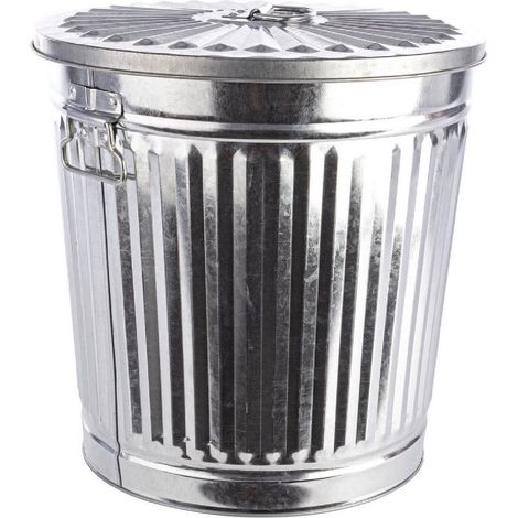Bidone "London metallo zincato" in zinco galvanizzato -7L (1/2)