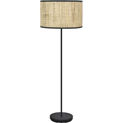 FABRILAMP Natasha 1xe27 Schwarz/Kastanie Wohnzimmerboden 163x40x40 Cm (1/2)