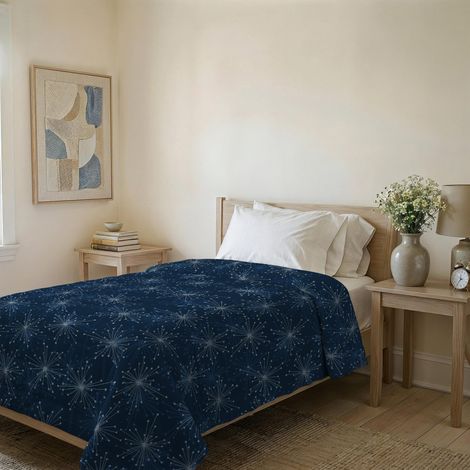 Couvre-lit matelassé d’été Ligne Basic en Microfibre Douce imprimée – Couette Printemps-été mi-Saison – Fireworks, Simple 160x240 cm (1/5)