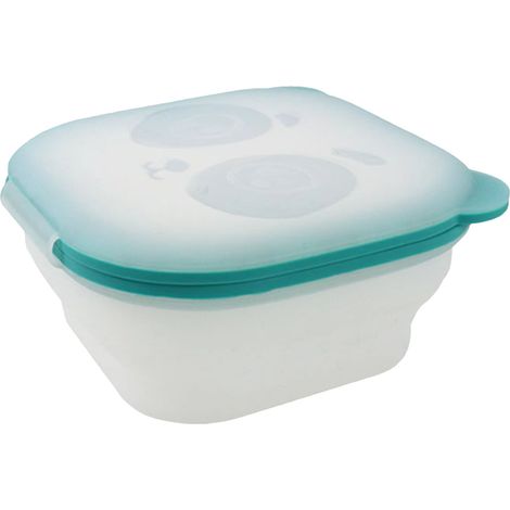 Boîte de conservation alimentaire pliable de 800 ml avec fermeture magnétique, joint automatique et récipient hermétique en silicone. (1/5)