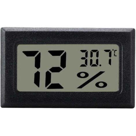 Noir hygromètre numérique pour contrôle de climatisation intérieure, mini, LCD-ARCAN (1/4)