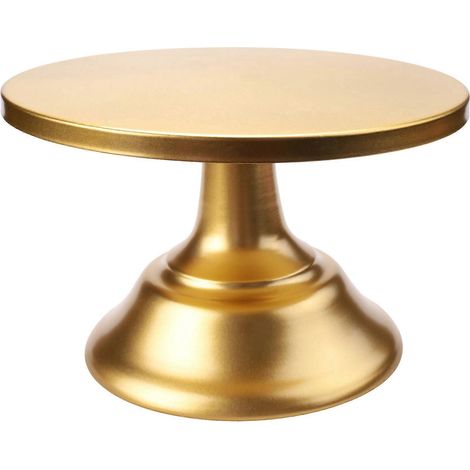 Présentoir à gâteaux de 20 cm avec base, présentoir à gâteaux doré pour le thé de l'après-midi (1/5)