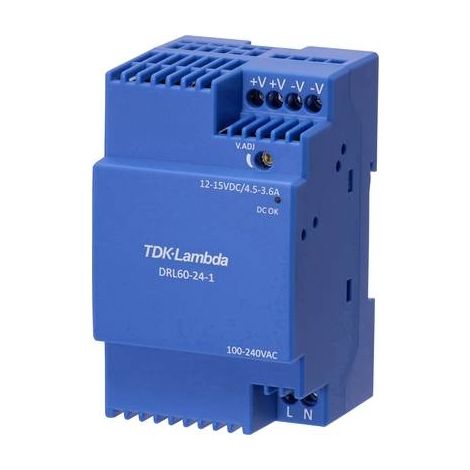 TDK-Lambda DRL-60-12-1 Fuente de alimentación 54W 12V Carril DIN