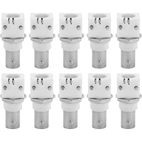 Lot 10 Connecteurs BNC Femelle PCB Angle Droit 50/75 Ohms Jack Prise pour Carte Circuit Surveillance Vidéo CCTV (1/5)