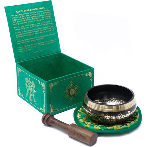 Ensemble de bols chantants Tara vert 10 cm (min 380 g)- Vendu par 1 (1/4)