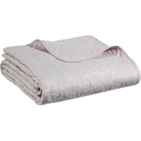 Colcha + 2 fundas de almohada 'Arabesque' lino - 260 x 240 cm - Atmosphera créateur d'intérieur