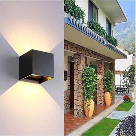 Applique Led Cubo Nero Lampada To Parete 5w 750lmn Light Updown Ip65 (1/5)